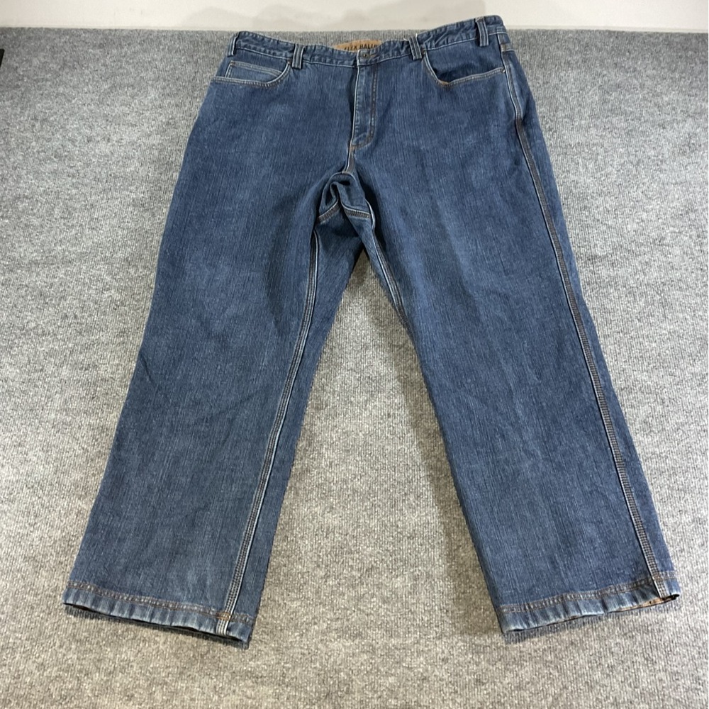 Duluth Trading Flex Ballroom Jeans Men's 44x30 Relaxed Fit Blue  Denim Carpenter